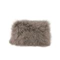 Moes Home Collection Lamb Synthetic Fur Rectangular Pillow- Grey XU-1001-29